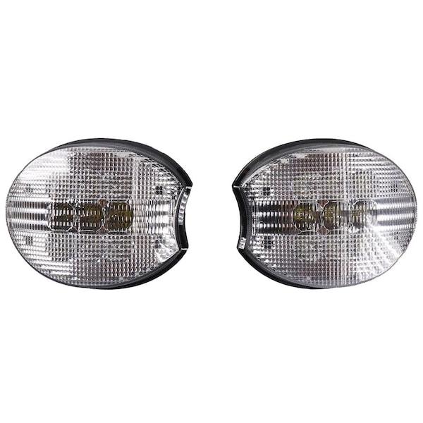 Aic Replacement Parts Outer Grille Flood Beam LED Light Kit Fits John Deere Tractors, 2200 Lumens HR205361 KIT-HYC - main